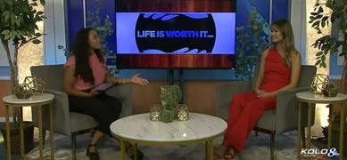 Founder of Life Is Worth it, Emma White speaking with Kolo 8